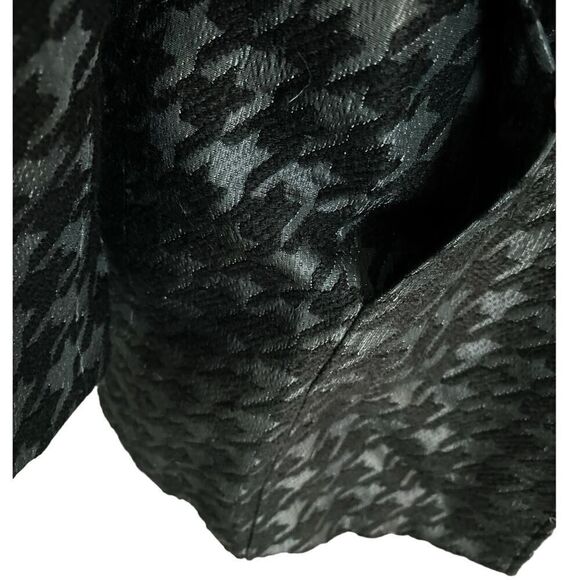 Donna Degnan Long Sleeve Button Front Houndstooth Patterned Blazer Size 8 - Picture 6 of 11